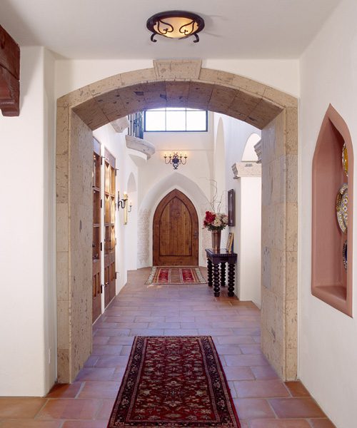 Inside image of a house corridor with so many designs